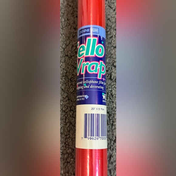 Denne Film Cello Wrap Red 20” x 5’ New - Picture 2 of 3
